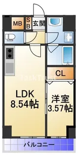 NINE RESIDENCE【3階】の間取り