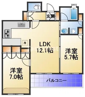 リーガル梅田Ⅱ【9階】の間取り