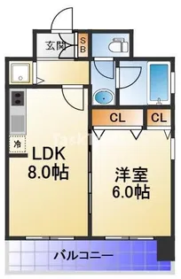 CHEZ CLARA【2階】の間取り