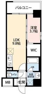 グランバース福島【1階】の間取り