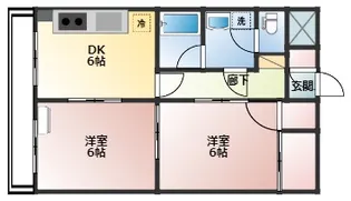 メゾン・ドゥ・ヴァン上赤江【4階】の間取り