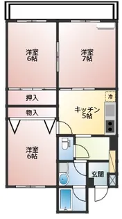 コーポモビリエ1号館【3階】の間取り