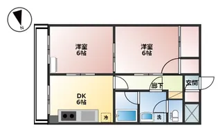 メゾン・ドゥ・ヴァン上赤江【1階】の間取り
