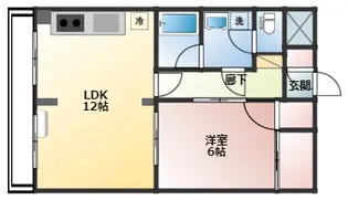 メゾン・ドゥ・ヴァン上赤江【2階】の間取り