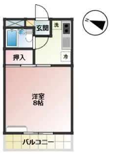 コーポ・モビリエ2号館【4階】の間取り