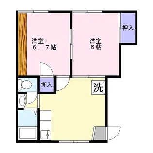 アーバンハイツ【202号室】の間取り