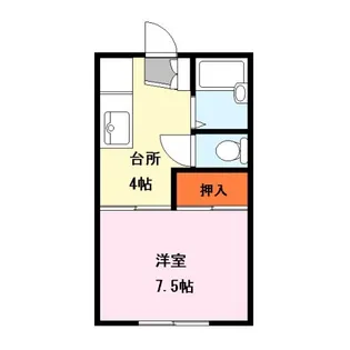 コーポSAKAE【206号室】の間取り