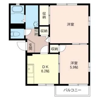 ドミールストーンB【102号室】の間取り
