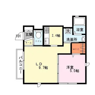 グレイスSAKURA【101号室】の間取り