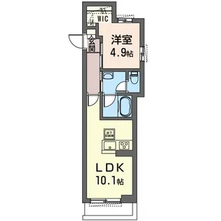 HYGGE Ichikawa【103号室】の間取り
