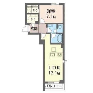 LeCiel【102号室】の間取り