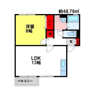 コンフォール布津原【2階】の間取り