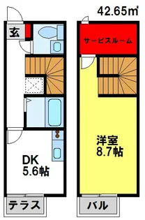 スプリングガーデン【B103号室】の間取り