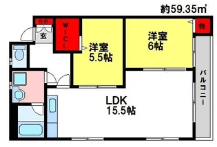 リバティハウス【A201号室】の間取り
