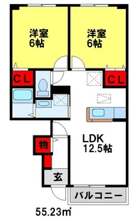ヴェルデリエールIII【1階】の間取り
