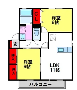 リシェスM【B203号室】の間取り
