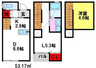プレミアム宿町【105号室】の間取り