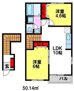グリーンフォレスト【A204号室】の間取り