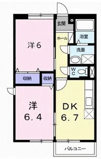 パレス藤【204号室】の間取り