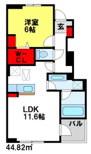 カーサソレイユ【B103号室】の間取り