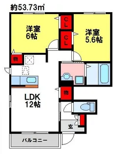 ウィステリアヴィラI【1階】の間取り