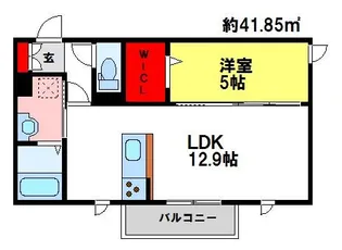 ルミナスわかば【202号室】の間取り