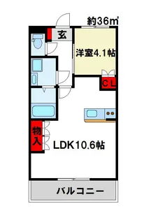 LaLaMaisonさくら【1階】の間取り