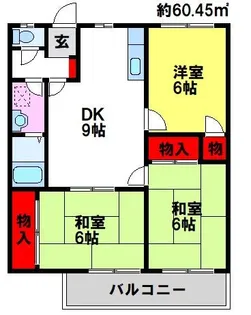 フォーミュラ鎗田【B102号室】の間取り
