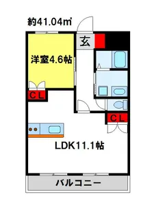 MyHouse村山【101号室】の間取り