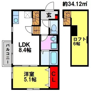 Pilina小郡【2階】の間取り