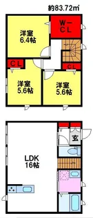 ディアモンテ合町【A号室】の間取り