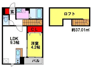 REALES小郡Plus【101号室】の間取り