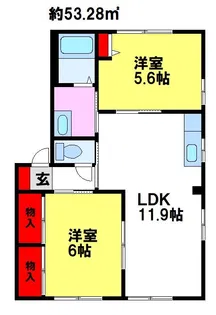 コンフォール川原田【A101号室】の間取り