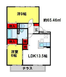 リビングタウン弥生が丘E【2階】の間取り