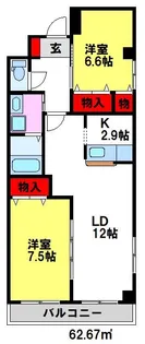 サニーヒルズ姫方【2階】の間取り