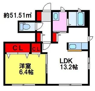 ブランシェ元町【1階】の間取り