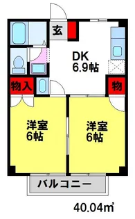 コーポひまわり【102号室】の間取り