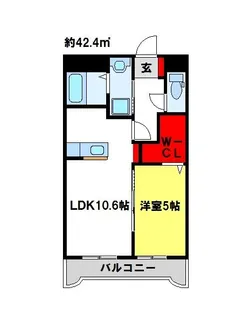 エトワール蔵上【303号室】の間取り