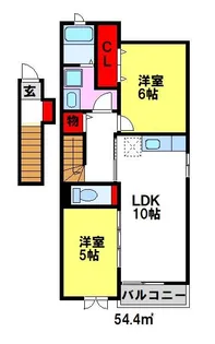 プラドール【2階】の間取り