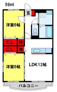 ヌーベルシェトワVI【301号室】の間取り