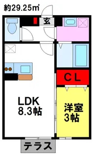 JAM【C102号室】の間取り
