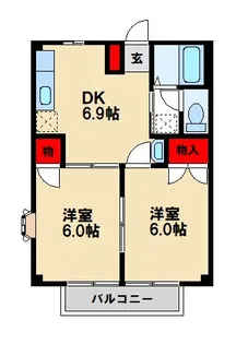 メゾンエクセル【B202号室】の間取り
