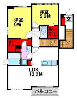 カレント大町II【2階】の間取り