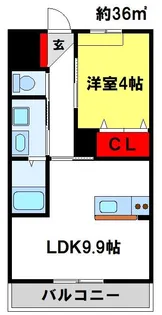 ソラーレ基山【203号室】の間取り