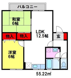 セジュールA七夕【2階】の間取り