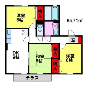 パルマ ローザ【103号室】の間取り