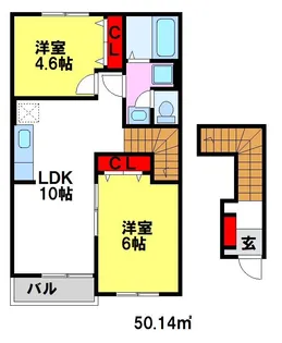 グリーンフォレストB【2階】の間取り