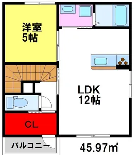 エスカレント姫方【2階】の間取り