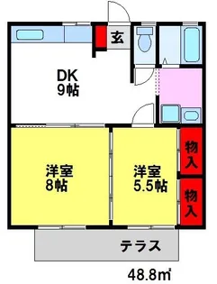 エスパシオI【1階】の間取り