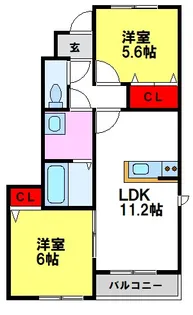 BenefitIII【103号室】の間取り